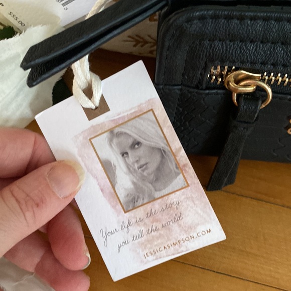 Jessica Simpson Faux Snakeskin Wallet & Card Case, Black - Picture 9 of 16